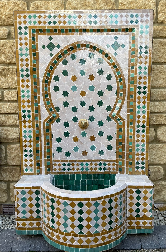 Large Handmade Moroccan Mosaic - Tiled Water Feature
