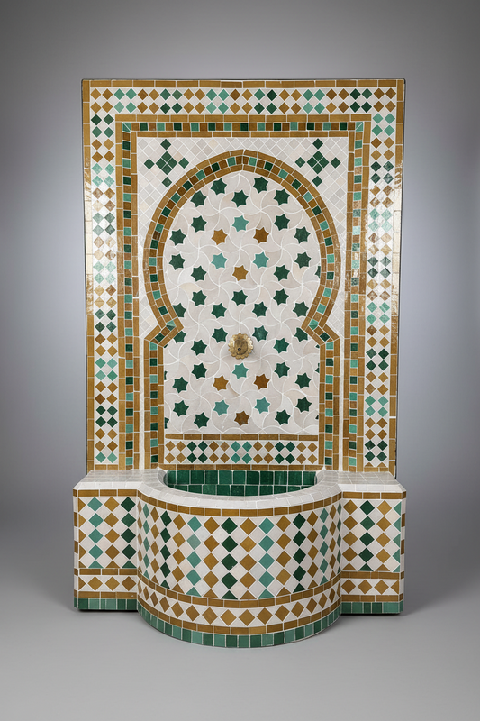 Large Handmade Moroccan Mosaic - Tiled Water Feature