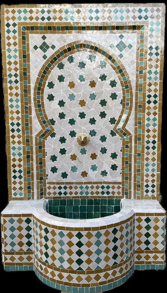 Large Handmade Moroccan Mosaic - Tiled Water Feature